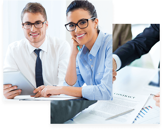 Illustration of a team working together
